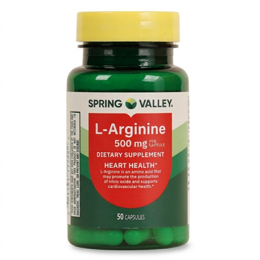L-Arginina 500mg 50 Cápsulas - Spring Valley