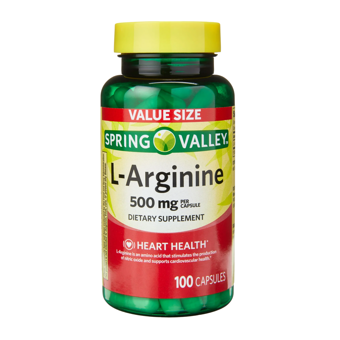 L-Arginina 500mg 100 Cápsulas - Spring Valley
