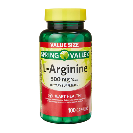 L-Arginina 500mg 100 Cápsulas - Spring Valley