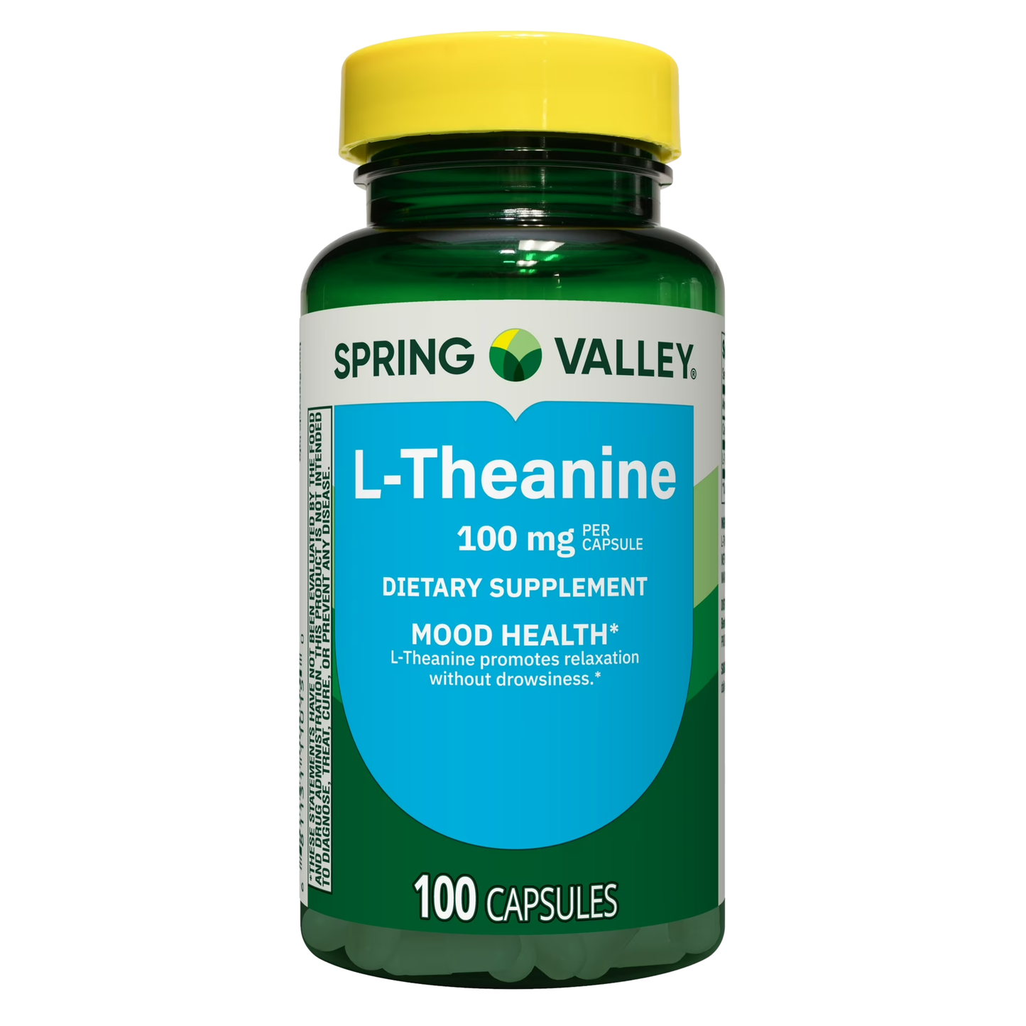L-Teanina 100mg , 100 cápsulas - Spring Valley