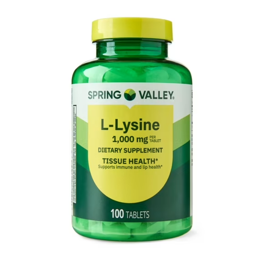 Lisina 1000 mg 100 Tabletes - Spring Valley