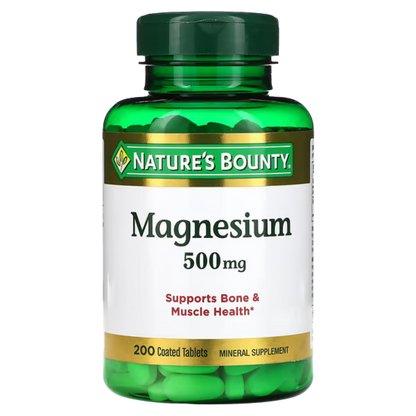 Magnésio 500 mg, 200 comprimidos - Nature's Bounty