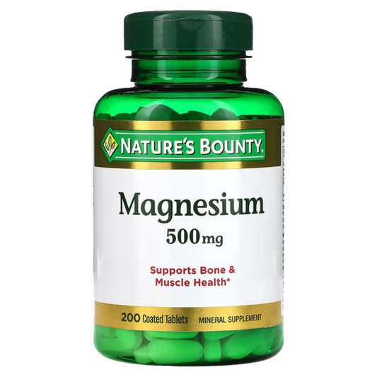 Magnésio 500 mg, 200 comprimidos - Nature's Bounty