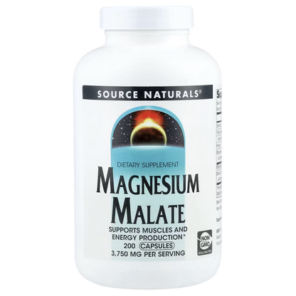 Malato de Magnésio 200 Cápsulas - Source Naturals