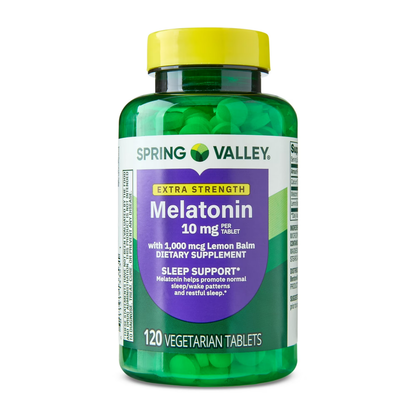 Melatonina 10mg 120 Tabletes sem sabor - Spring Valley