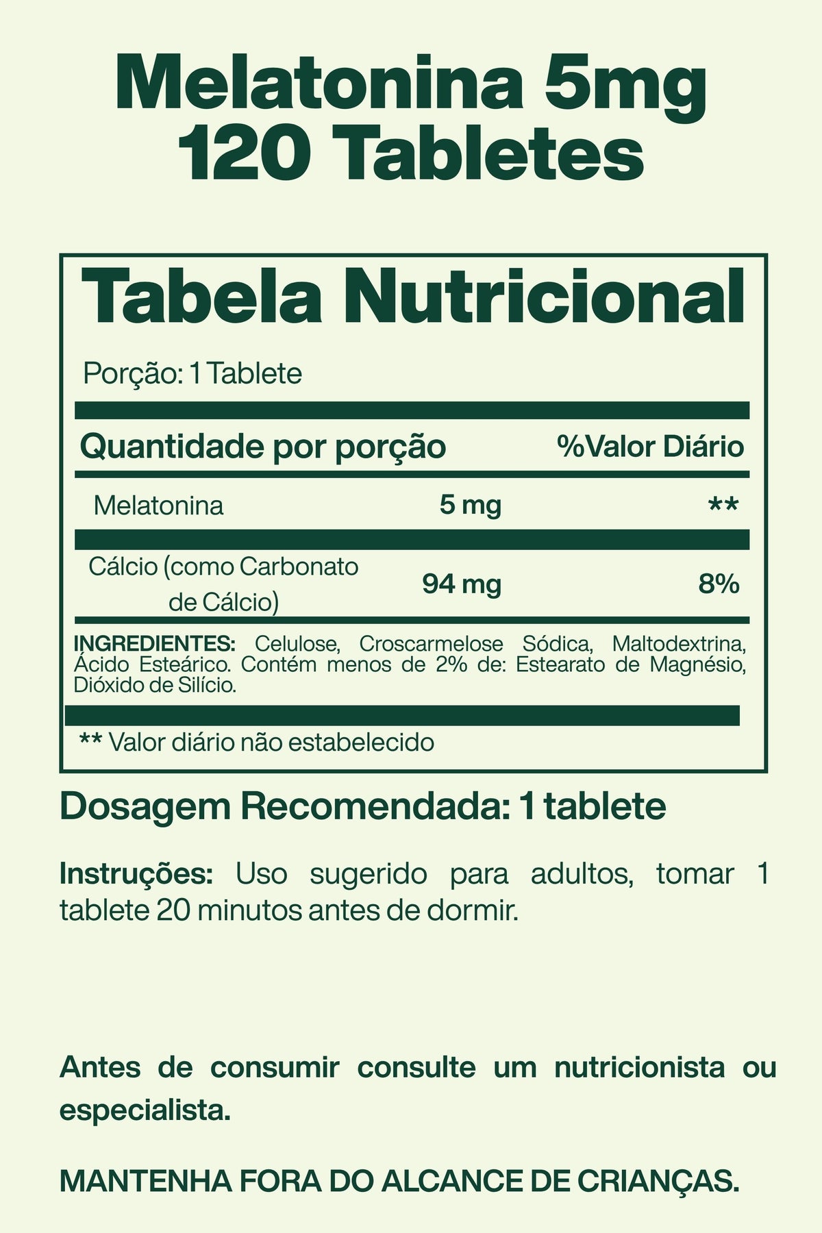 Melatonina 5mg 120 Tabletes - 21st Century