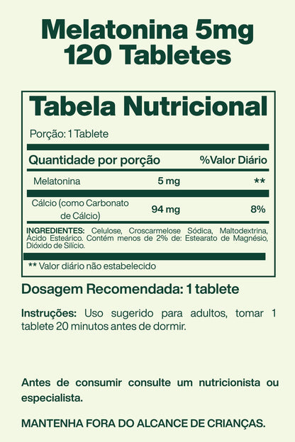 Melatonina 5mg 120 Tabletes - 21st Century