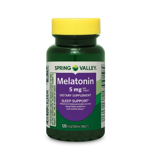 Melatonina 5mg com 120 Tabletes Sem Sabor - Spring Valley