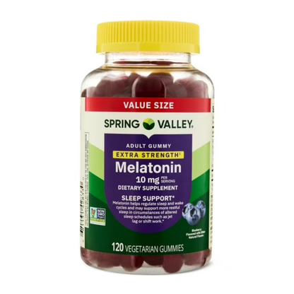 Melatonina 10mg , 120 Gomas Sabor Blueberry - Spring Valley