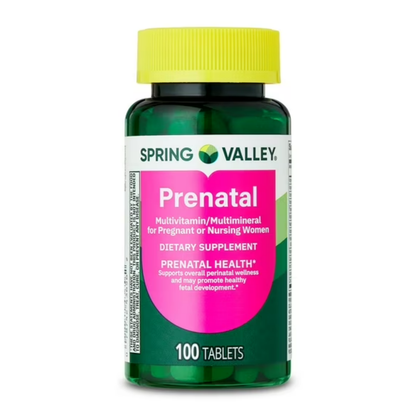 Multivitamínico Pré-natal com 100 Tabletes - Spring Valley