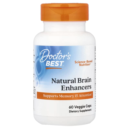 Natural Brain Enhancers, 60 Cápsulas Vegetais - Doctor's Best