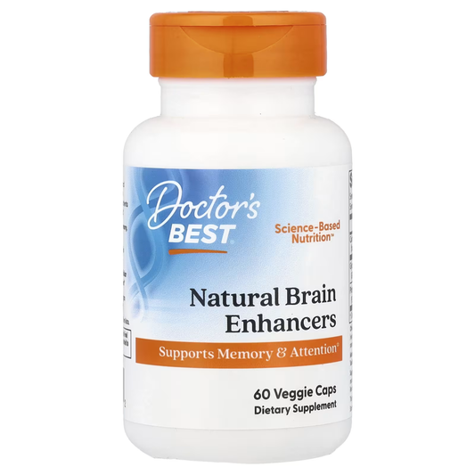 Natural Brain Enhancers, 60 Cápsulas Vegetais - Doctor's Best