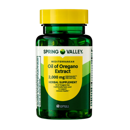 Óleo de Orégano 2000 mg, 60 cápsulas - Spring Valley