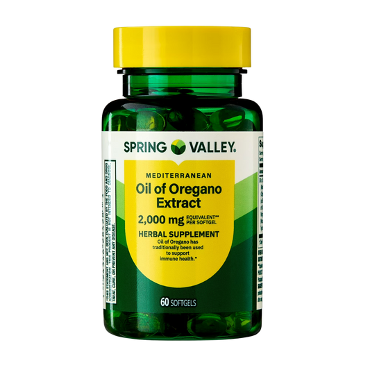 Óleo de Orégano 2000 mg, 60 cápsulas - Spring Valley