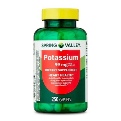 Potássio 99mg 250 Cápsulas - Spring Valley
