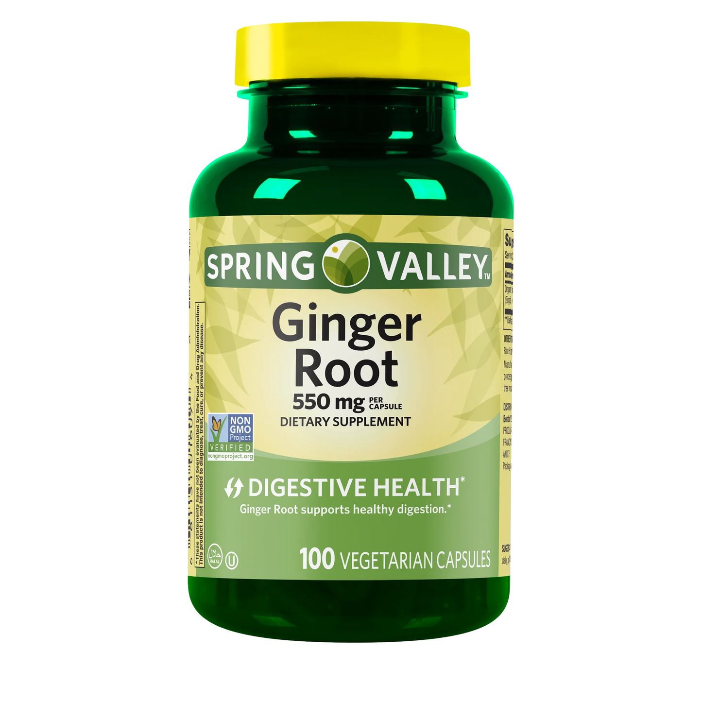 Raíz de Gengibre 550mg 100 Cápsulas - Spring Valley