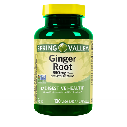 Raíz de Gengibre 550mg 100 Cápsulas - Spring Valley