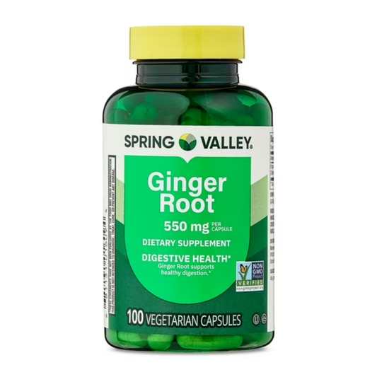 Raíz de Gengibre 550mg 100 Cápsulas - Spring Valley