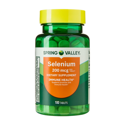 Selenium 200 mcg , 100 cápsulas - Spring Valley