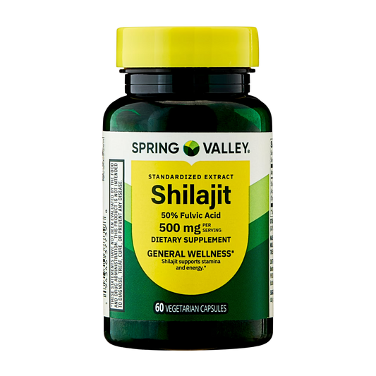 Shilajit 500 mg, 60 cápsulas - Spring Valley