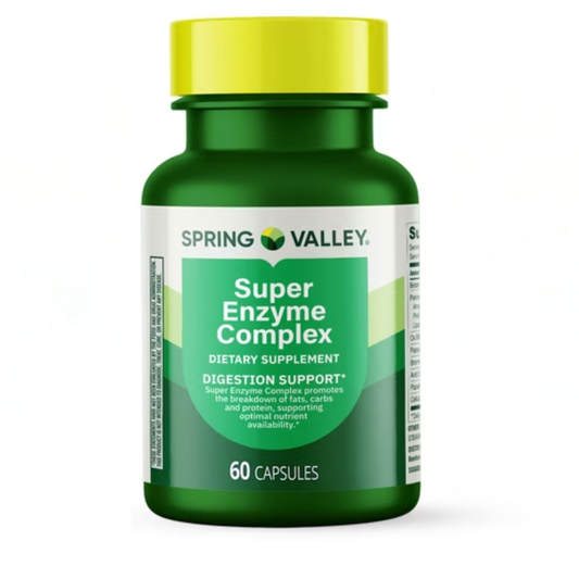 Super Enzimas Digestivas Complexo 60 Cápsulas - Spring Valley