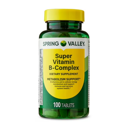 Super Vitamina B Complex 100 Tabletes - Spring Valley