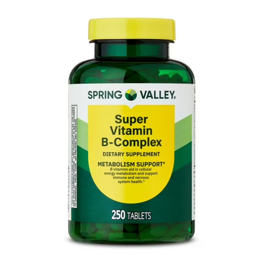 Super Vitamina B Complex 250 Tabletes - Spring Valley