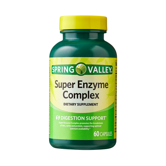Super Enzimas Digestivas Complexo 60 Cápsulas - Spring Valley