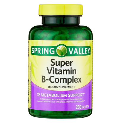Super Vitamina B Complex 250 Tabletes - Spring Valley