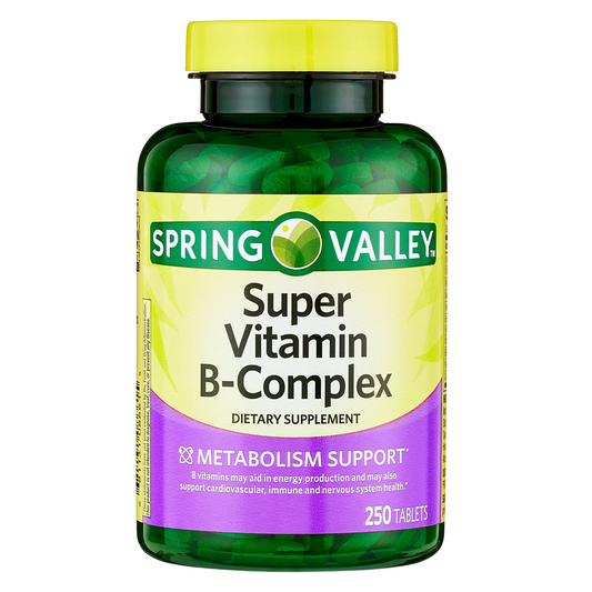 Super Vitamina B Complex 250 Tabletes - Spring Valley