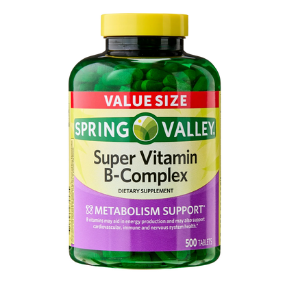 Super Vitamina B Complex 500 Tabletes - Spring Valley