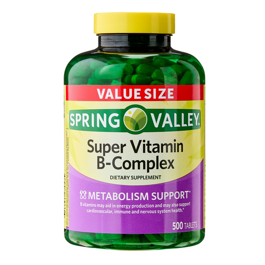 Super Vitamina B Complex 500 Tabletes - Spring Valley