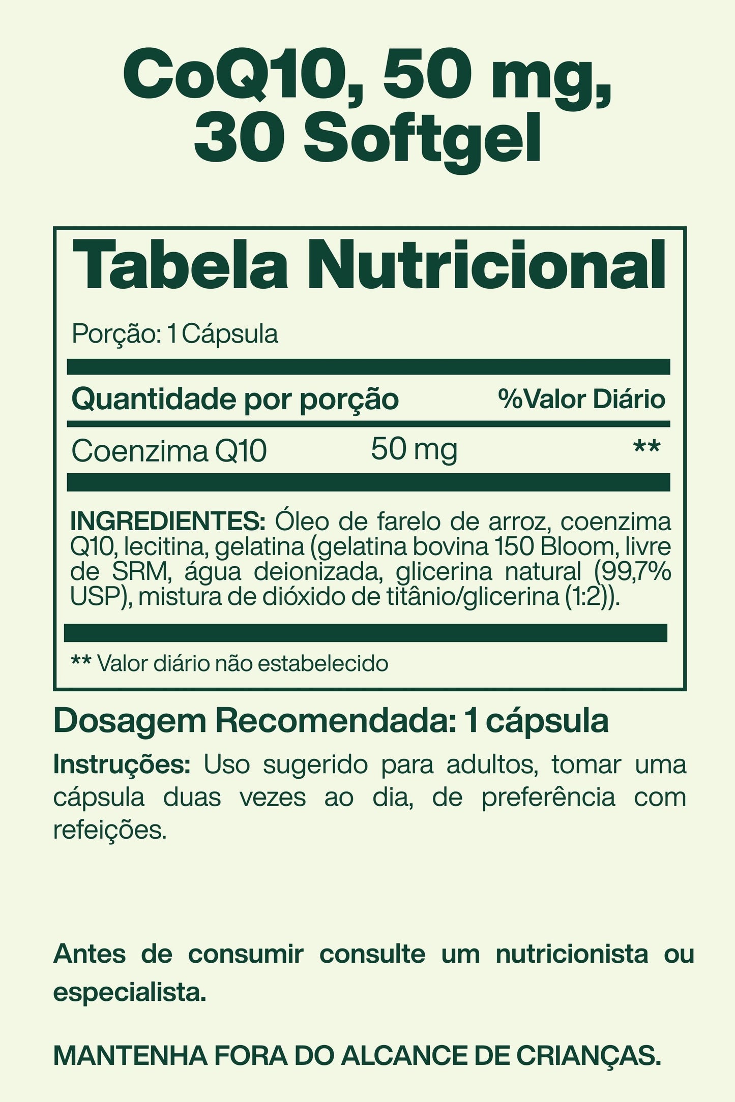 CoQ10, 50 mg, 30 Count - Spring Valley