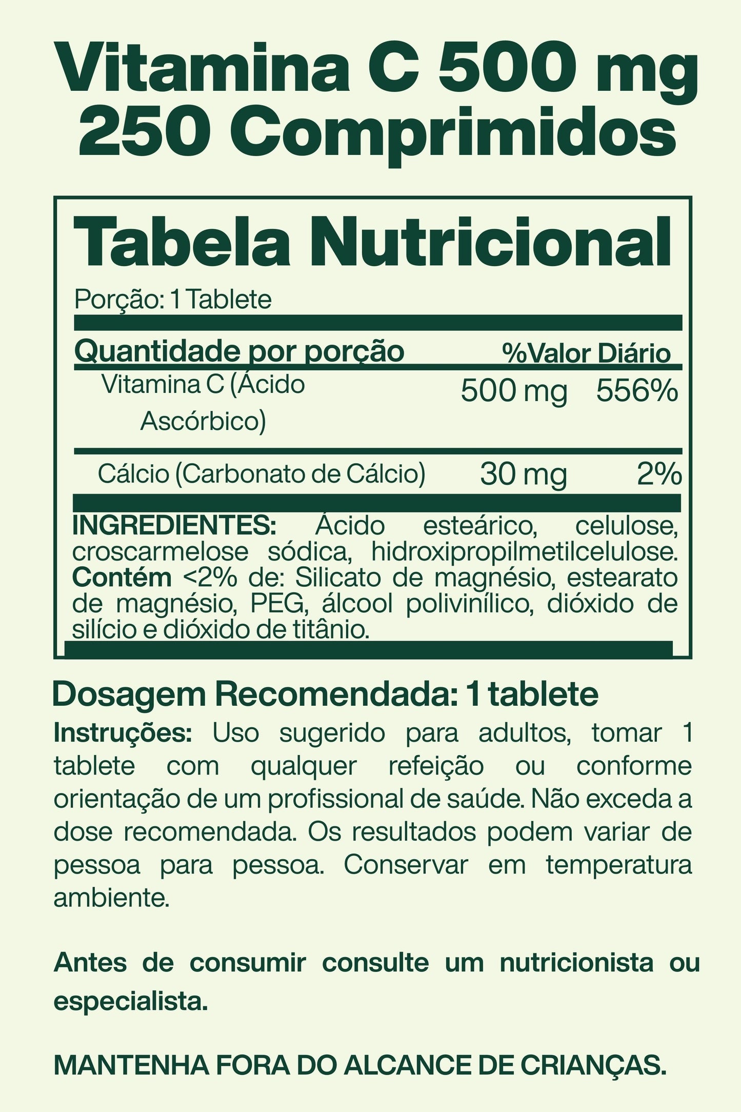 Vitamina C 500 mg 250 Comprimidos - 21st Century