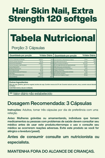 Hair Skin Nail com 120 Softgels - Spring Valley