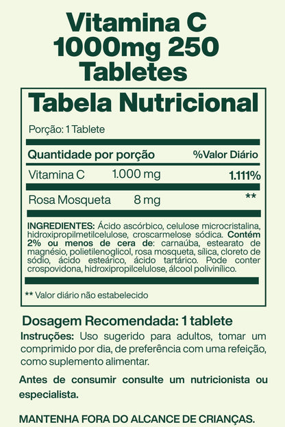 Vitamina C 1000mg 250 Tabletes - Spring Valley