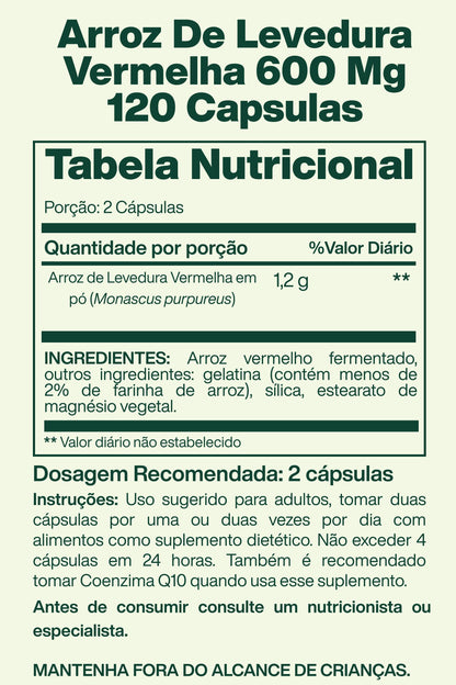 Arroz De Levedura Vermelha 600 Mg 120 Capsulas - Spring Valley