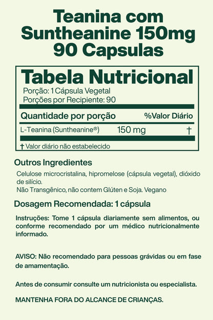 Teanina com Suntheanine 150mg 90 Capsulas - Doctor's Best