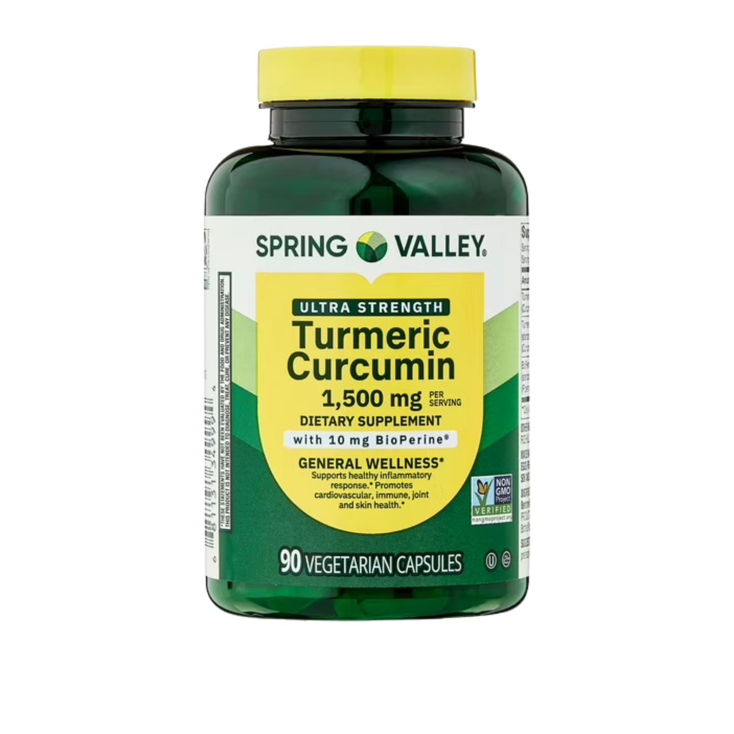 Curcumina Turmeric Ultra Forte 1500 mg com 90 Cápsulas - Spring Valley