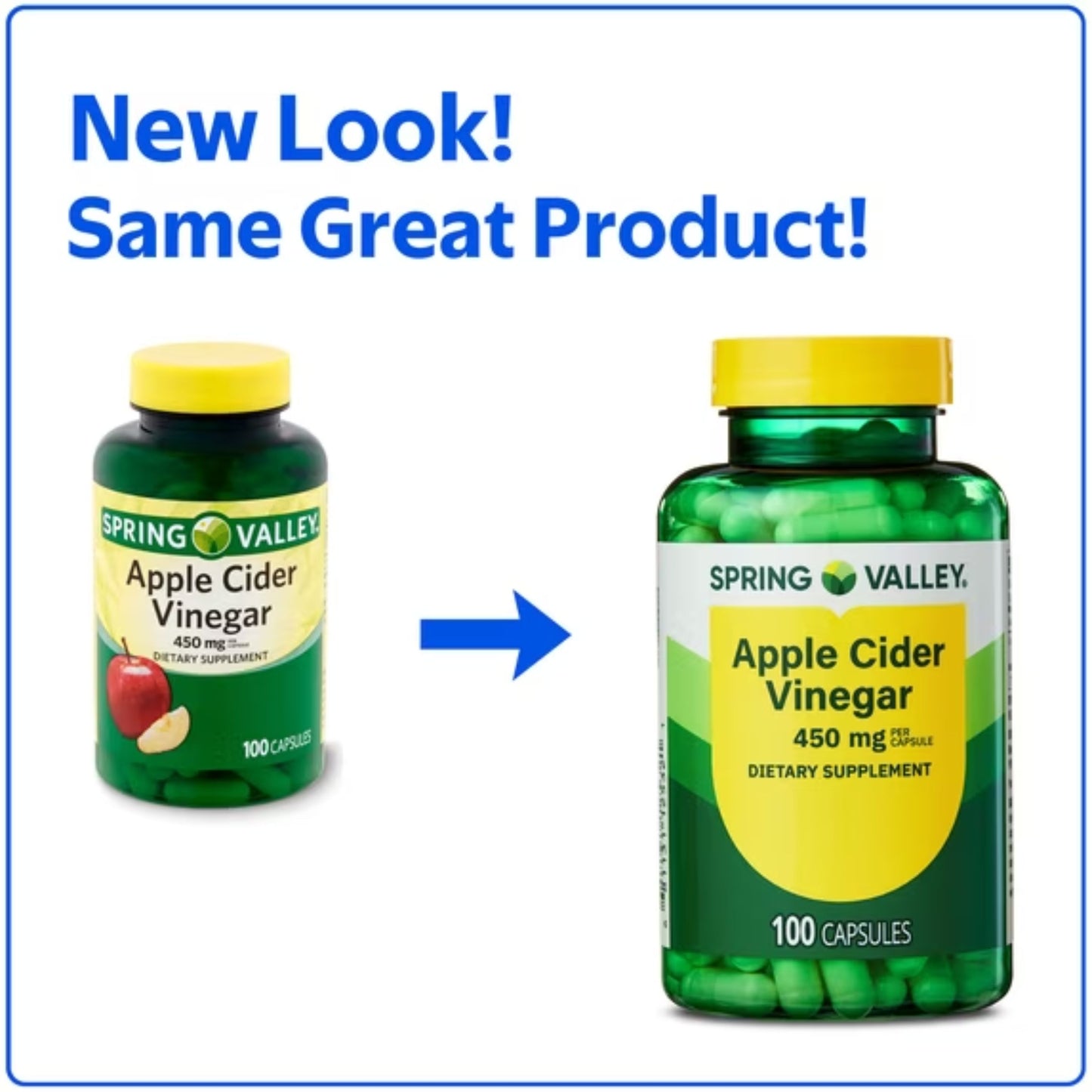 Vinagre de Maçã 450mg 100 Cápsulas - Spring Valley