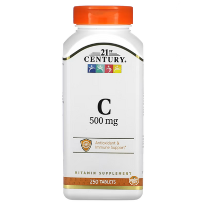 Vitamina C 500 mg 250 Comprimidos - 21st Century