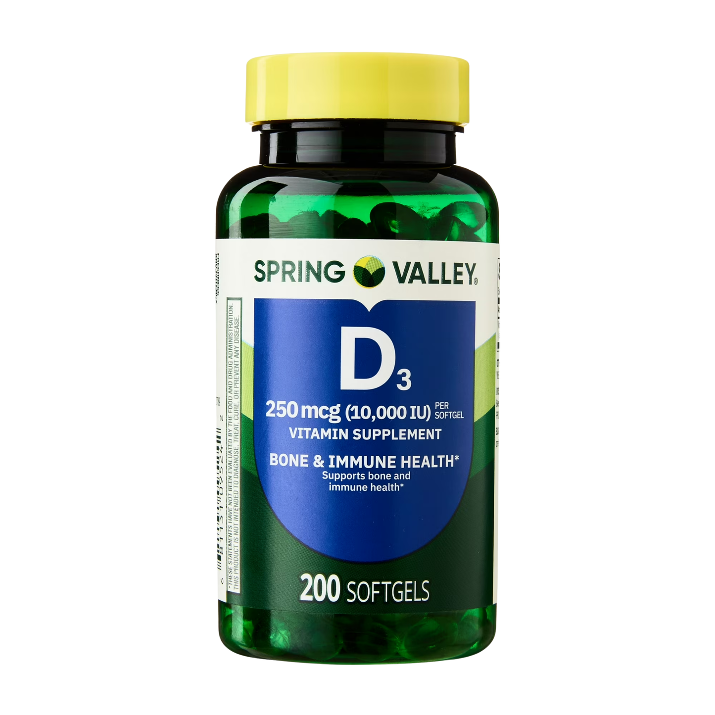 Vitamina D3 250 mcg 10000 IU , 200 Softgel - Spring Valley
