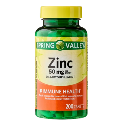 Zinco 50mg 200 Cápsulas - Spring Valley