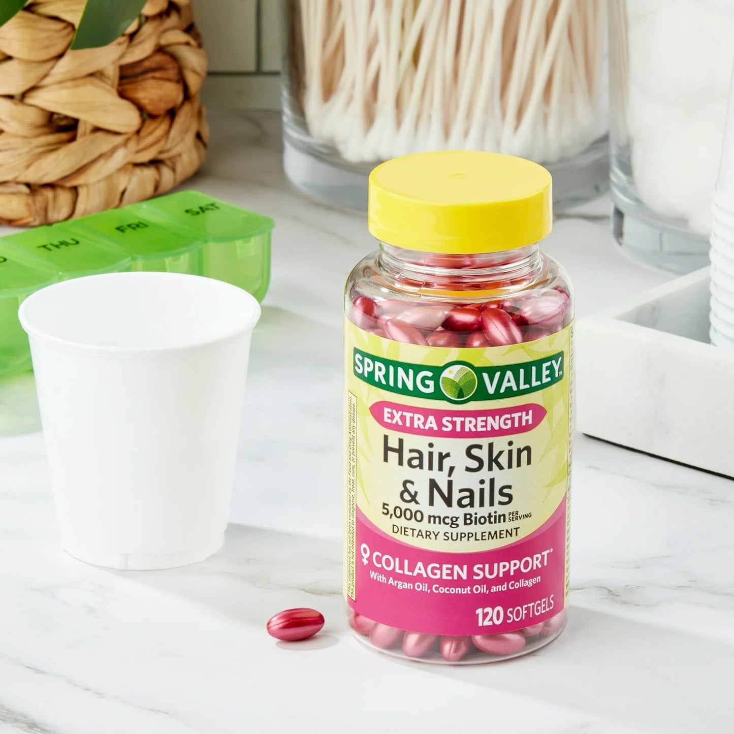 Hair Skin Nail com 120 Softgels - Spring Valley