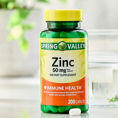 Zinco 50mg 200 Cápsulas - Spring Valley