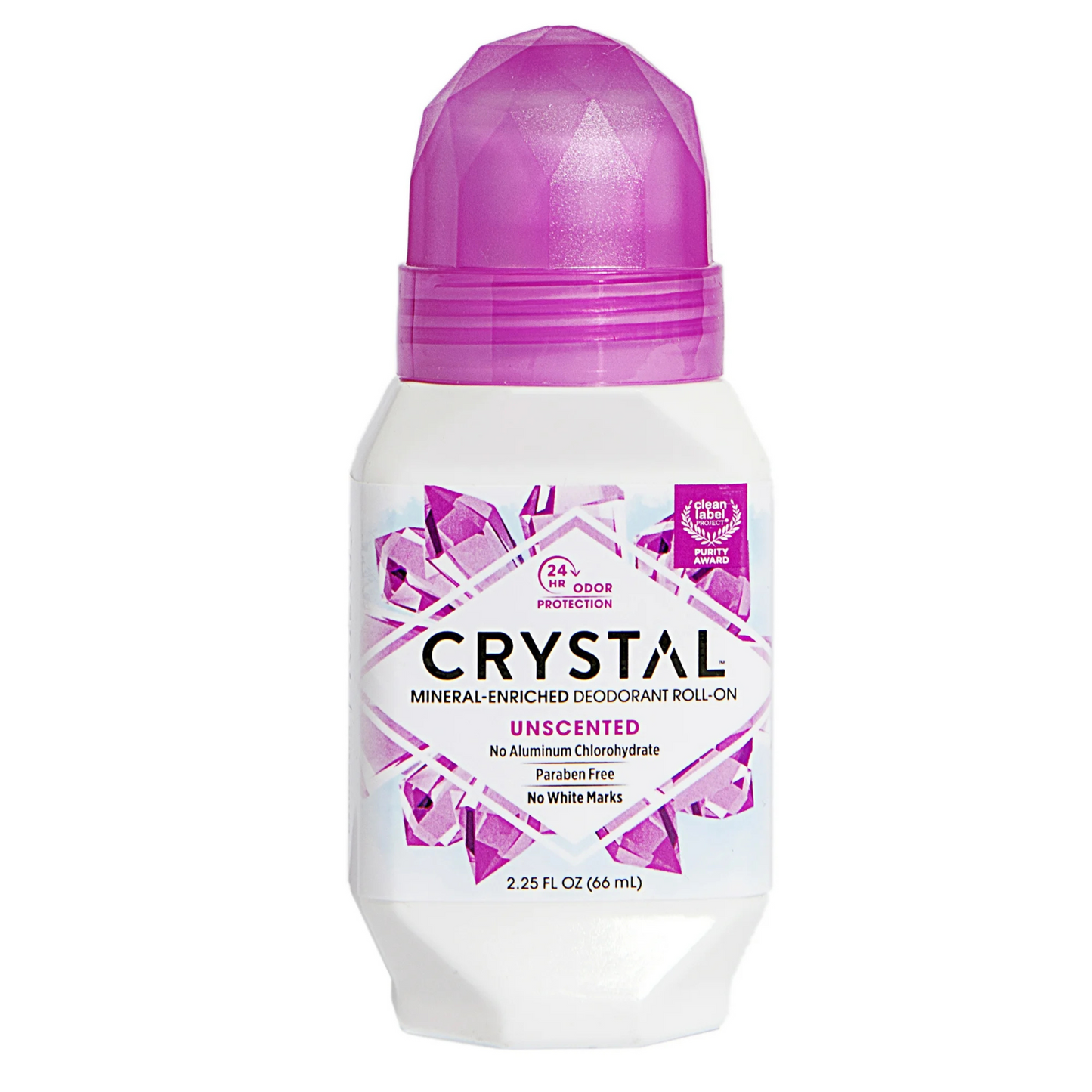 CRYSTAL, Desodorante Roll-on com Minerais, Sem Perfume, 66 ml - Crystal