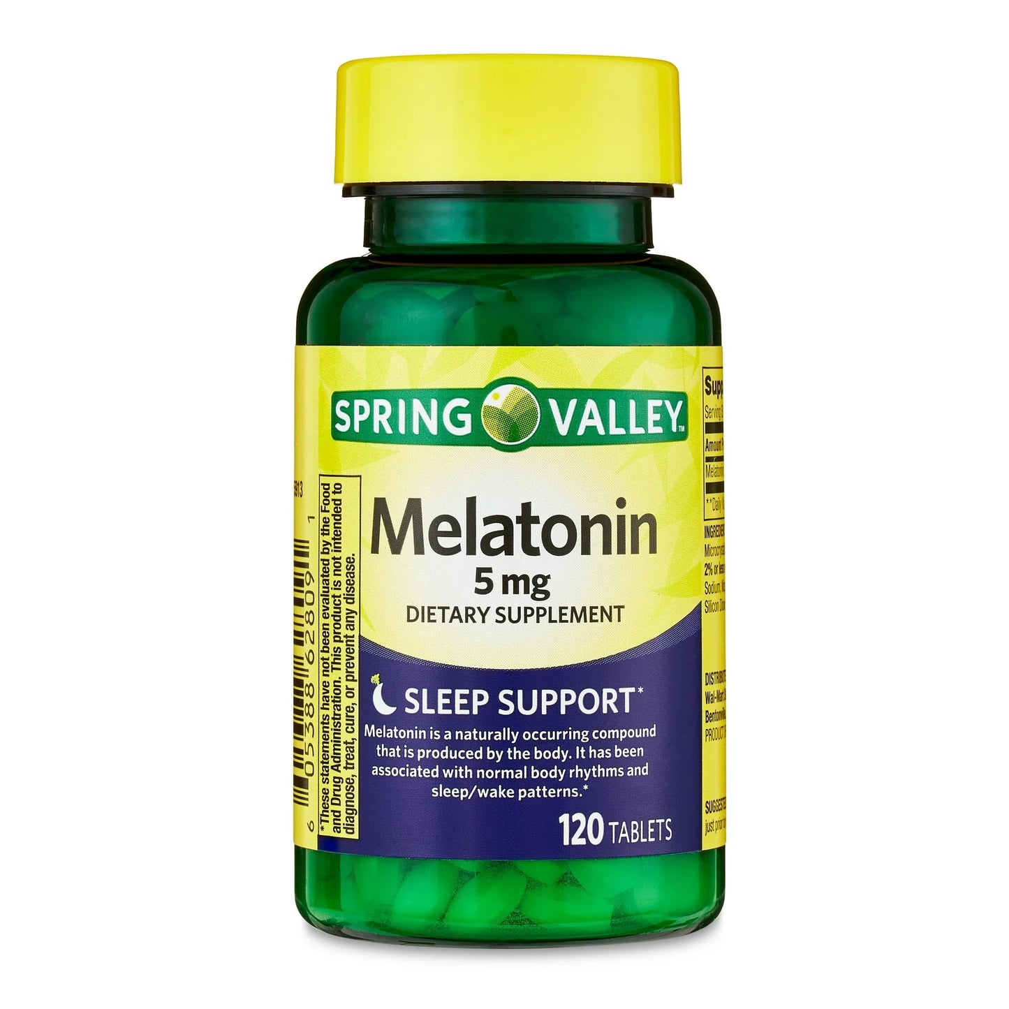 Melatonina 5mg com 120 Tabletes Sem Sabor - Spring Valley