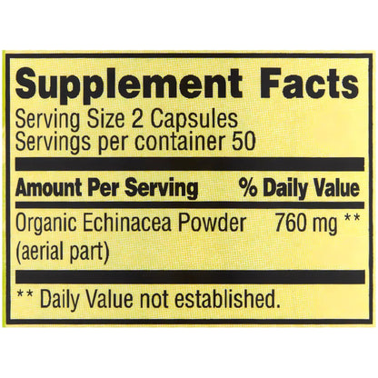 Echinacea Equinacea 760mg 100 Cápsulas - Spring Valley