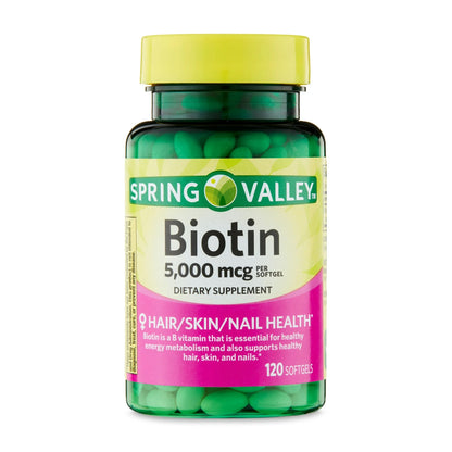 Biotina 5.000mcg 120 Softgel - Spring Valley