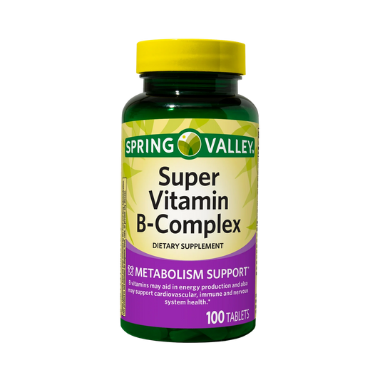Super Vitamina B Complex 100 Tabletes - Spring Valley